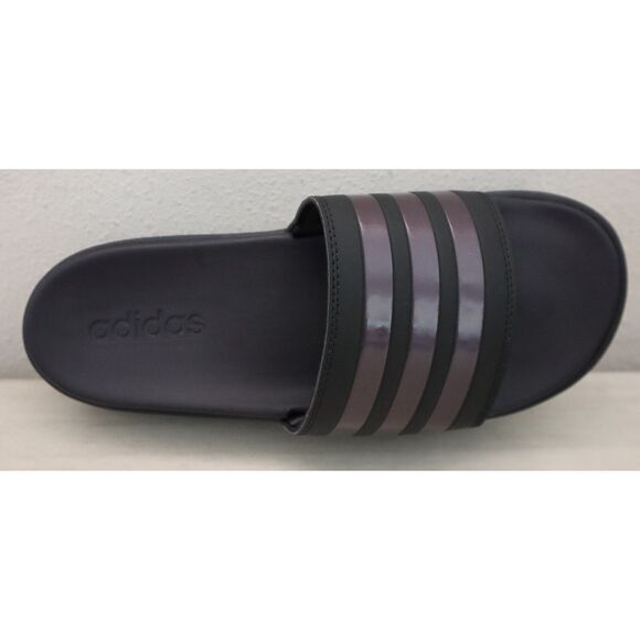 Adidas JI4745 Women Sz 11B Black/Aurora Metallic Adilette Platform Slide Sandals - Picture 6 of 12